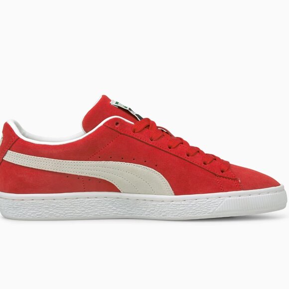 PUMA Red White Suede Classic XXI Leather Shoes 11.5 like New - Picture 7 of 15